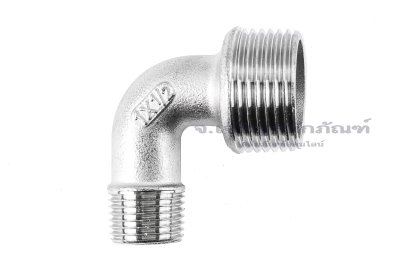 ข้อต่องอ 90° สแตนเลส 304 (เกลียวนอก x เกลียวนอก) 1" x 1/2" ข้อต่อลด-ข้อต่อเพิ่ม