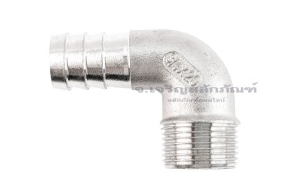 ข้อต่องอ 90°สแตนเลส (เกลียวนอก x เสียบสาย) 3/4"x20 mm