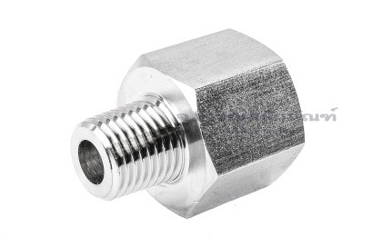ข้อต่อตรงสแตนเลส (เกลียวนอก x เกลียวใน) 1/4"-18 NPT x M20x1.5 ข้อต่อลด-ข้อต่อเพิ่ม