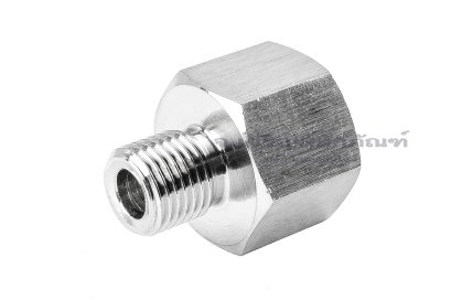 ข้อต่อตรงสแตนเลส (เกลียวนอก x เกลียวใน) 1/4"-19 BSPF x 1/2"-14 NPT ข้อต่อแปลง