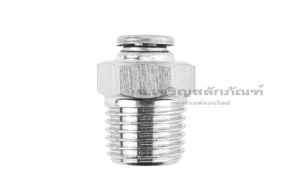 ข้อต่อลมสแตนเลสเกรด 304 (เกลียวนอก x เสียบสาย) ขนาด 1/4&quot; x 4 mm