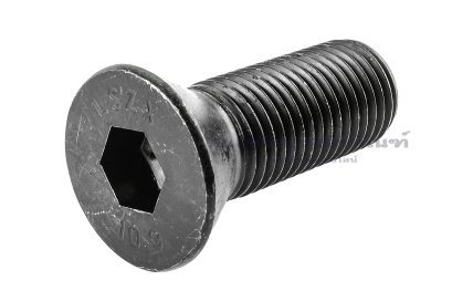 น็อตหัวจมเตเปอร์ดำ M22x60 เกรด 10.9 เกลียวตลอด (Taper 60°)