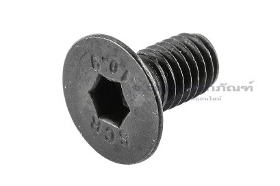 น็อตหัวจมเตเปอร์ดำ M5x10 เกรด 10.9 เกลียวตลอด เกลียวซ้าย