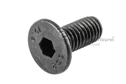 น็อตหัวจมเตเปอร์ดำ M5x12 เกรด 10.9 เกลียวตลอด เกลียวซ้าย