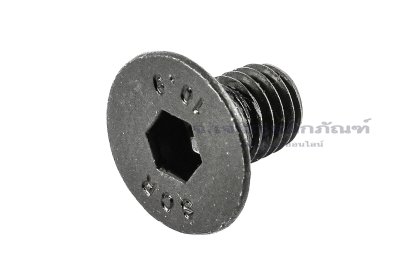 น็อตหัวจมเตเปอร์ดำ M5x8 เกรด 10.9 เกลียวตลอด เกลียวซ้าย