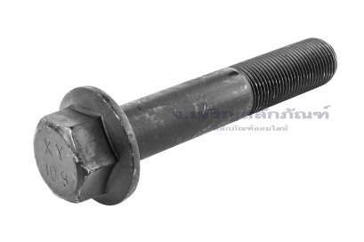 น็อตหัวเหลี่ยมดำแบบติดจาน M18x1.5x100 เกรด 10.9 เกลียวไม่ตลอด