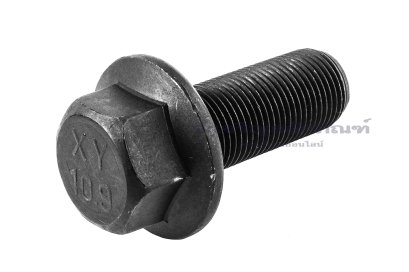 น็อตหัวเหลี่ยมดำแบบติดจาน M18x1.5x45 เกรด 10.9 เกลียวตลอด