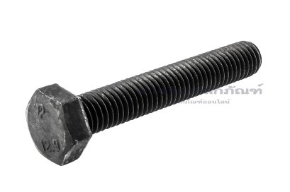 น็อตเหลี่ยมดำแข็ง M10x60 เกรด 12.9 แข็งพิเศษ เกลียวตลอด