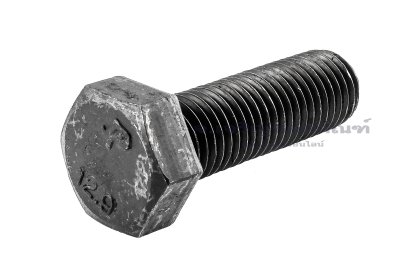 น็อตเหลี่ยมดำแข็ง M16x50 เกรด 12.9 แข็งพิเศษ เกลียวตลอด