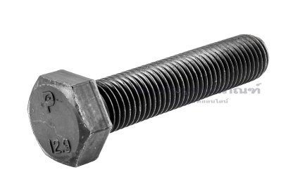 น็อตเหลี่ยมดำแข็ง M16x75 เกรด 12.9 แข็งพิเศษ เกลียวตลอด