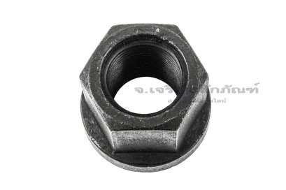 หัวน็อตติดจานทรงสูง-หัวน็อตติดแหวนหนาเหล็กดำ (Flange Hex Nut Carbon Steel, High Type) M22x1.5 เกรด 10.9