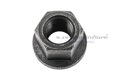หัวน็อตติดจานทรงสูง-หัวน็อตติดแหวนหนาเหล็กดำ (Flange Hex Nut Carbon Steel, High Type) M24x2.0 เกรด 10.9