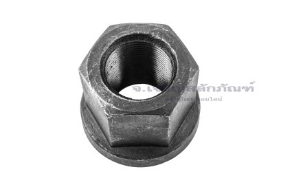 หัวน็อตติดจานทรงสูง-หัวน็อตติดแหวนหนาเหล็กดำ (Flange Hex Nut Carbon Steel, High Type) M27x1.5 เกรด 10.9