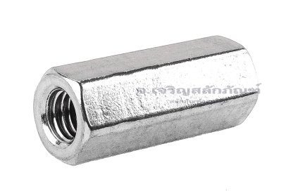 หัวน็อตยาว-ข้อต่อสตัดสแตนเลส 304 ขนาด M6 ยาว 25 mm (หัวน็อตเบอร์ 10) หัวน็อตตัวเมียยาวพิเศษ