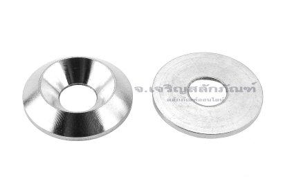 แหวนรองน็อตหัวเตเปอร์ สแตนเลส ทรงกรวยตัดด้านในตัน (304 Stainless Steel Countersunk Washer) ขนาด M8 วงนอก 25 สูง 5 mm