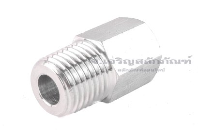 ข้อต่อตรงสแตนเลส (เกลียวนอก x เกลียวใน) 1/4"-19 (BSPT) x M8x1.0 ข้อต่อลด-ข้อต่อเพิ่ม