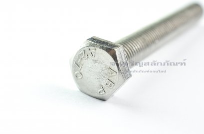 น็อตหัวเหลี่ยมสแตนเลส Stainless Steel Hex Bolt M12x100