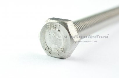 น็อตหัวเหลี่ยมสแตนเลส Stainless Steel Hex Bolt M12x140