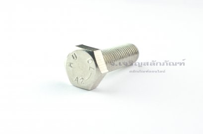 น็อตหัวเหลี่ยมสแตนเลส Stainless Steel Hex Bolt M12x40
