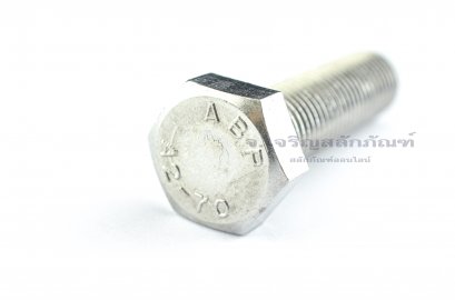 น็อตหัวเหลี่ยมสแตนเลส Stainless Steel Hex Bolt M16x60 เกลียวตลอด