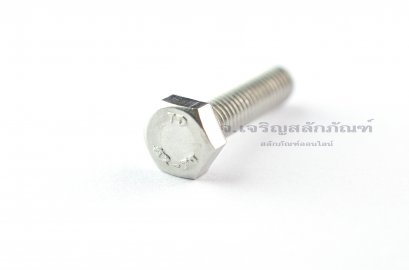 น็อตหัวเหลี่ยมสแตนเลส Stainless Steel Hex Bolt M5x20
