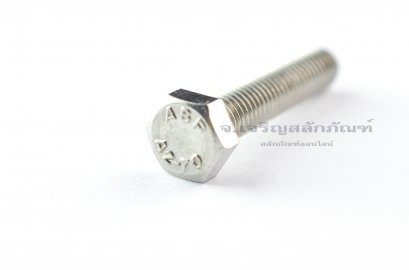 น็อตหัวเหลี่ยมสแตนเลส Stainless Steel Hex Bolt M5x25