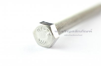 น็อตหัวเหลี่ยมสแตนเลส Stainless Steel Hex Bolt M5x45