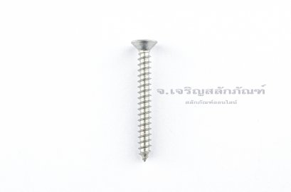 สกรูเกลียวปล่อยสแตนเลสหัวเตเปอร์แฉก M4.5x40