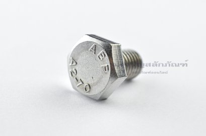 น็อตหัวเหลี่ยมสแตนเลส Stainless Steel Hex Bolt M10x15