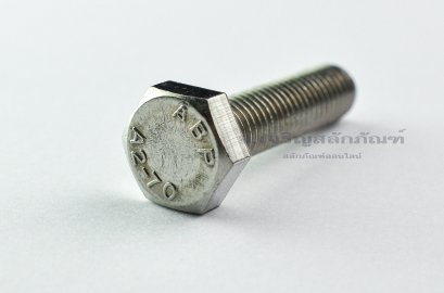 น็อตหัวเหลี่ยมสแตนเลส Stainless Steel Hex Bolt M10x40