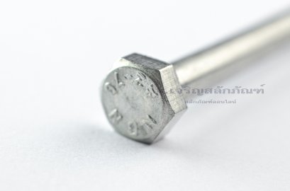 น็อตหัวเหลี่ยมสแตนเลส Stainless Steel Hex Bolt M6x150 เกลียวไม่ตลอด