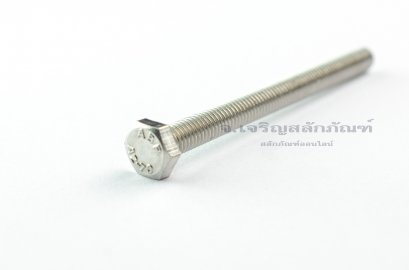 น็อตหัวเหลี่ยมสแตนเลส Stainless Steel Hex Bolt M6x70 (น็อตเบอร์ 10)