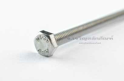 น็อตหัวเหลี่ยมสแตนเลส Stainless Steel Hex Bolt M6x80 (น็อตเบอร์ 10)