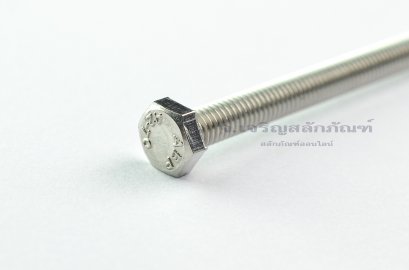 น็อตหัวเหลี่ยมสแตนเลส Stainless Steel Hex Bolt M6x85 (น็อตเบอร์ 10)