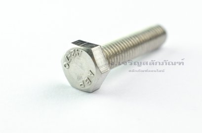 น็อตหัวเหลี่ยมสแตนเลส Stainless Steel Hex Bolt M8x35