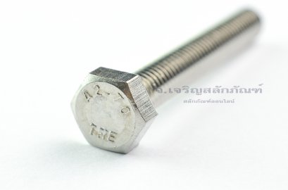 น็อตหัวเหลี่ยมสแตนเลส Stainless Steel Hex Bolt M8x55