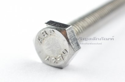 น็อตหัวเหลี่ยมสแตนเลส Stainless Steel Hex Bolt M8x75