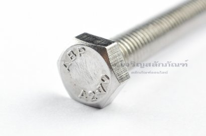 น็อตหัวเหลี่ยมสแตนเลส Stainless Steel Hex Bolt M8x90