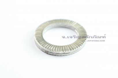 แหวนล็อคคู่กันคลาย สแตนเลส 316L ขนาด M18 (NL18-SS)