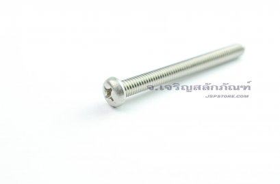 น็อตหัวกลมแฉกสแตนเลส M6x60