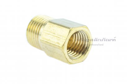 ข้อต่อตรงทองเหลือง (เกลียวนอก x เกลียวใน) 1/8&quot; x M8x1.0