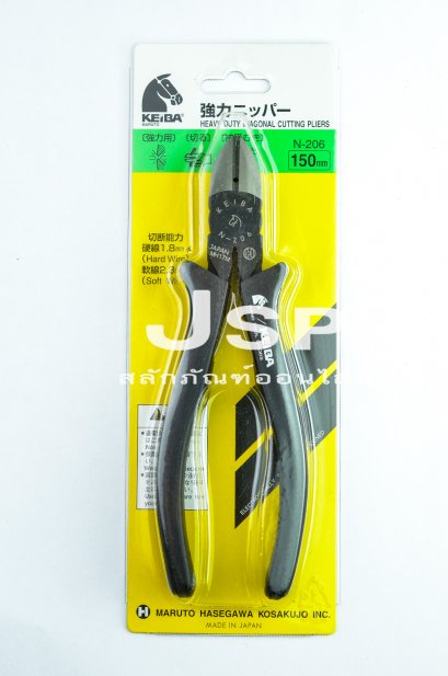 คีมปากเฉียง KEIBA N 206 6&quot; ด้ามสีดำ