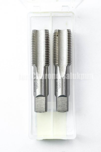 ดอกต๊าปเกลียว 2 ตัวชุด Kugel 3/8&quot; BSPF เกลียว 19