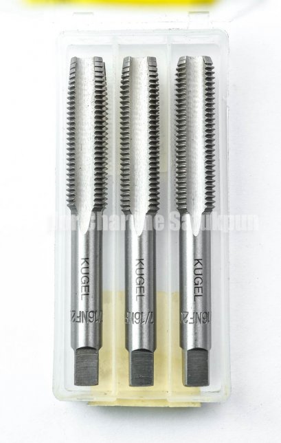 ดอกต๊าปเกลียว 3 ตัวชุด Kugel 7/16&quot; UNF เกลียว 20