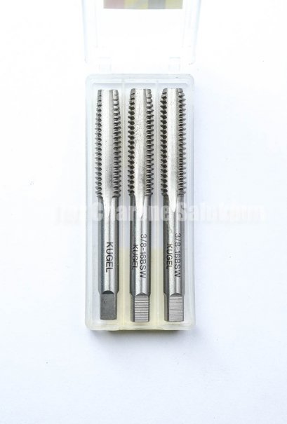 ดอกต๊าปเกลียว 3 ตัวชุด Kugel 3/8&quot; BSW/NC เกลียว 16