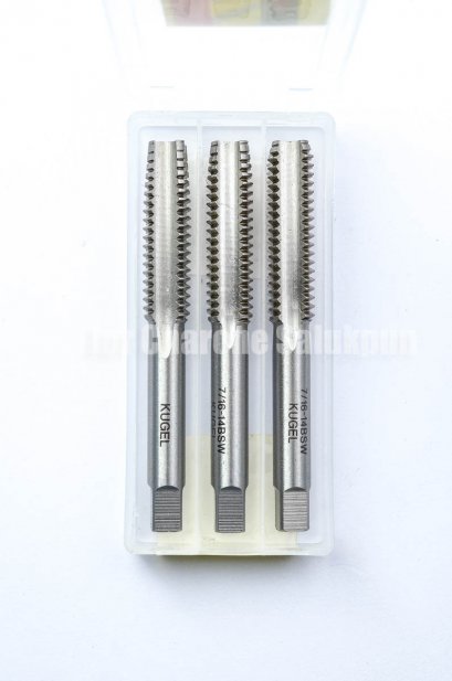 ดอกต๊าปเกลียว 3 ตัวชุด Kugel 7/16&quot; BSW/NC เกลียว 14