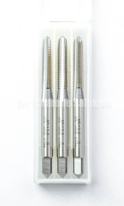 ดอกต๊าปเกลียวสแตนเลส 3 ตัวชุด M5x0.8 ญี่ปุ่น