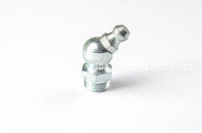 หัวอัดจารบีงอ 45° เหล็กชุบ เยอรมัน เกลียว M10x1.0