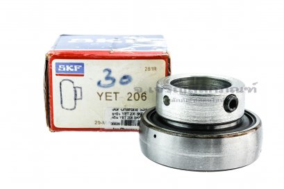 ไส้ลูกปืนตุ๊กตา Insert Bearing SKF รหัส YET206 ขนาดเพลา 30 mm (30-61.5-35.5)