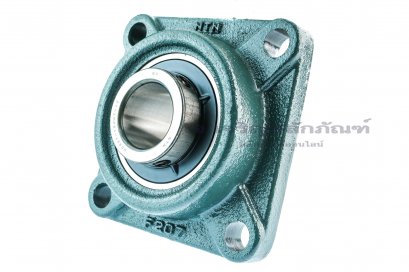 ตลับลูกปืนตุ๊กตาหน้าแปลนสี่เหลี่ยม หน่วยนิ้ว Square Flanged Ball Bearing Unit NTN รุ่น F207/UC207-104D1/UCF207-104D1 สำหรับเพลาขนาด 1.1/4&quot; ( 31.7 mm )